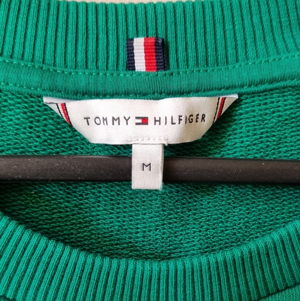 Tommy Hilfiger Women's Lola Embroidered Logo Crew Neck Sweatshirt Green - Picture 5 of 10